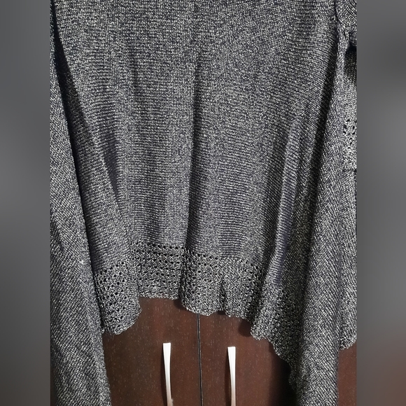 Y2K Jana Metallic Knit Waterfall Open Cardigan - Picture 11 of 13